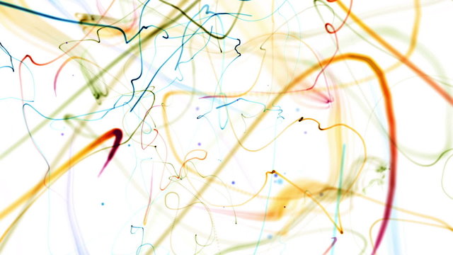 Video Background 1013: Particles streak randomly drawing scribble (Loop).