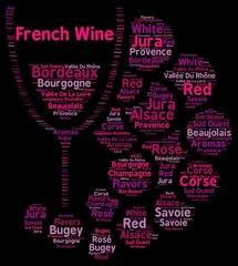 French wines word cloud concept