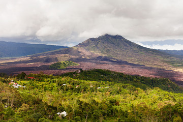 Volcano Batur, panorama view from Kintamani. Bali, Indonesia.
