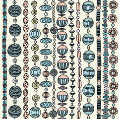 Seamless vector pattern with colorful beads