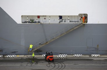 Lowering the gangway