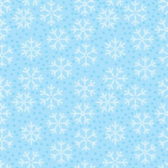 Seamless doodled winter pattern