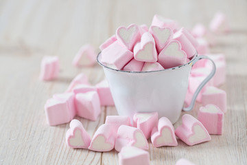 heart-shaped marshmallows