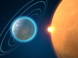 Pianeti di un'altra galassia, spazio, fantascienza © Naeblys