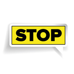 Stop sign vector label