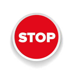 Stop sign vector label