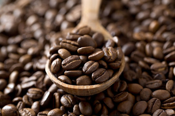 coffee bean on wooden surface