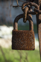 old rusted lock


