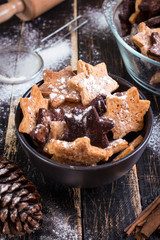 Christmas ginger cookies on plate