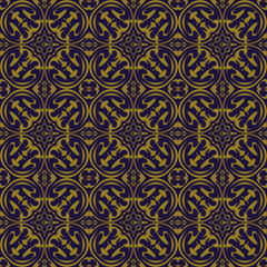 Elegant antique background image of round geometry kaleidoscope pattern.
