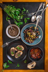 Tapenade and assorted provence snacks