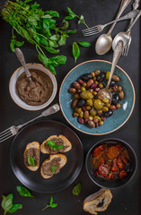 Tapenade and assorted provence snacks