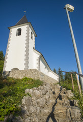 Fototapeta na wymiar St. Vid church, Tuhinj valley, Slovenia