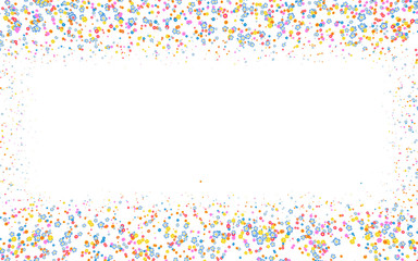 Floral frame with colorful abstract flowers and empty space