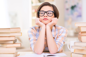 Young girl looking pretty bored. 