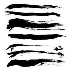 Set of hand-drawn direct smear thick paint