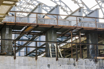 Inspection passage between the two bridge beams