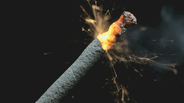 Firework on dark background, closeup
