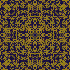 Elegant antique background image of round spiral kaleidoscope pattern.
