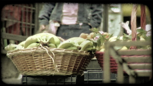 Italian Fruit Stand 1. Vintage stylized video clip.