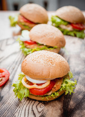 Beautiful big hamburger