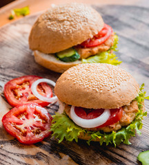 Beautiful big hamburger