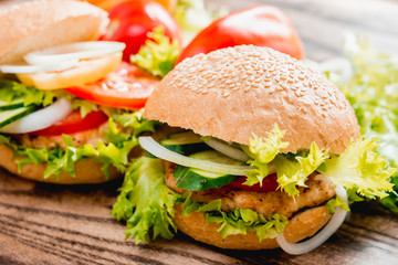 Beautiful big hamburger