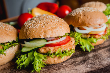 Beautiful big hamburger