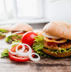 Beautiful big hamburger