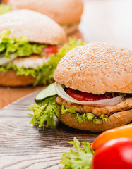 Beautiful big hamburger