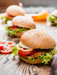 Beautiful big hamburger