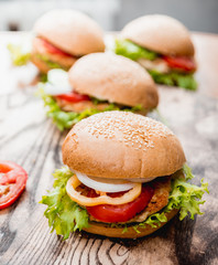 Beautiful big hamburger