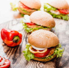 Beautiful big hamburger