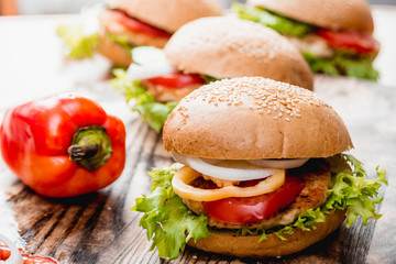 Beautiful big hamburger