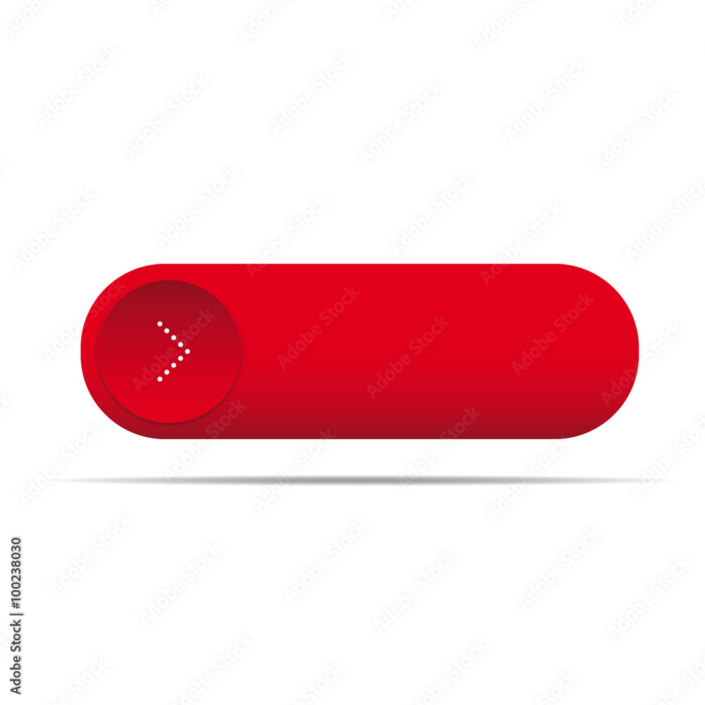 Poster empty red button for web vector