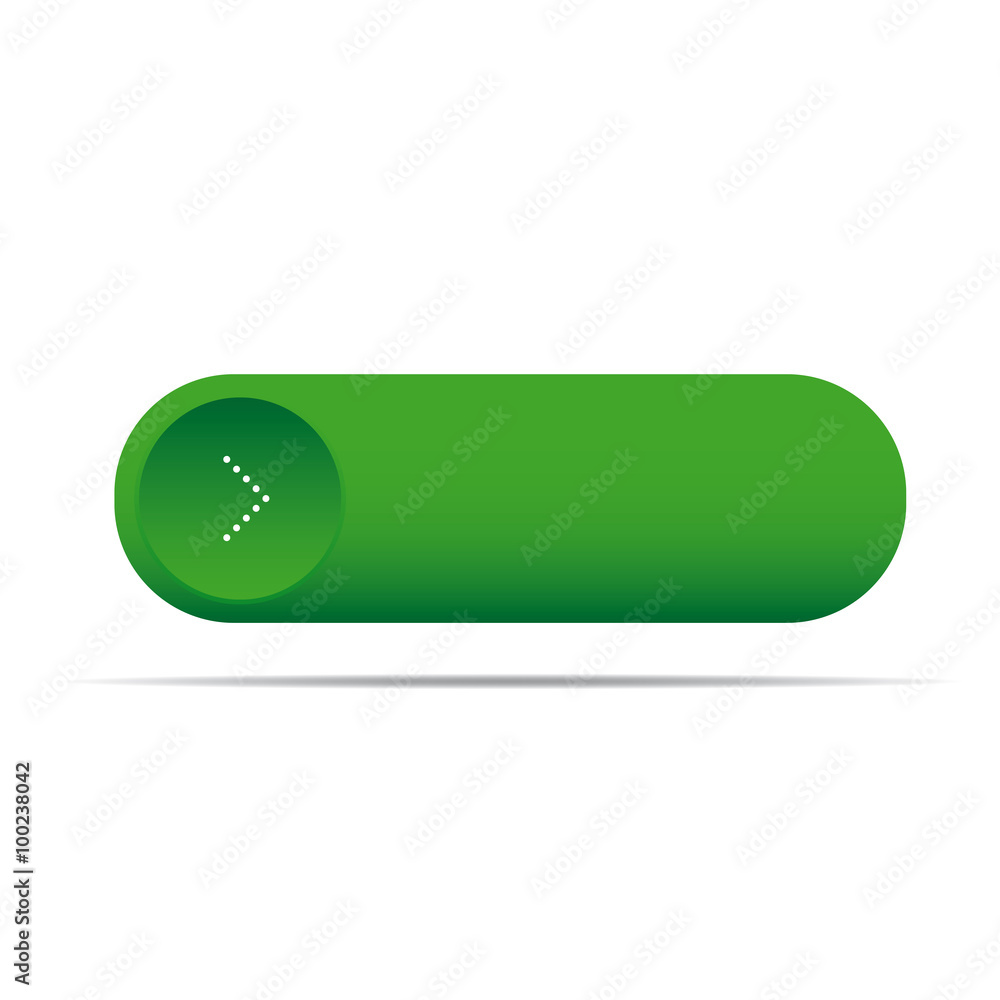 Wall mural empty green button for web vector