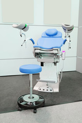 gynecological chair under the white background