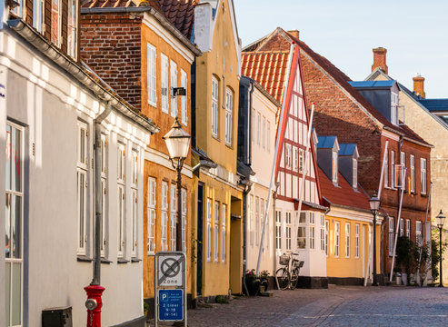 Strasse in Ribe, J&uuml;tland, D&auml;nemark