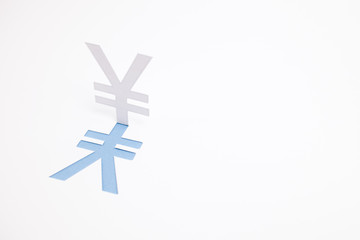 日本円・通貨のマーク・イメージ（※横・青）