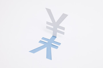 Obraz premium 日本円・通貨のマーク・イメージ（※横・青）