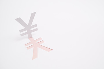 Fototapeta premium 日本円・通貨のマーク・イメージ（※横・ピンク色）