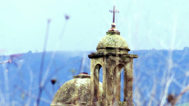 Royalty Free Stock Video Footage of an old Maronite Christian church shot in Israel at 4k with Red.