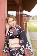 着物を着た女性