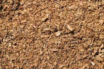 Sawdust back ground in shade of sunlight