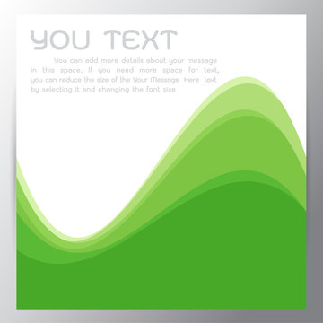 Silver Curve Line On Green Gradient Background Vector For Text D