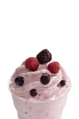 Organic berries and yogurt smoothie