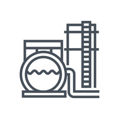 Storage tank icon suitable for info graphics, websites and print media and  interfaces. Line vector icon.
