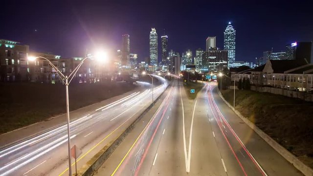 Timelapse view of traffic in Atlanta
