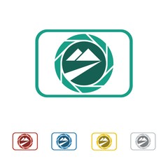 photography logo icon Vector