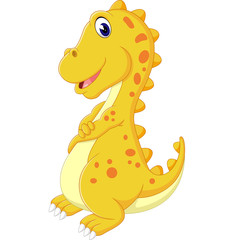 illustration of cute dinosaurus cartoon